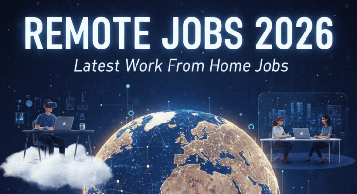 create thumbnail image for the blog "Remote Jobs 2026 – Latest Work From Home Jobs Online Apply Now."