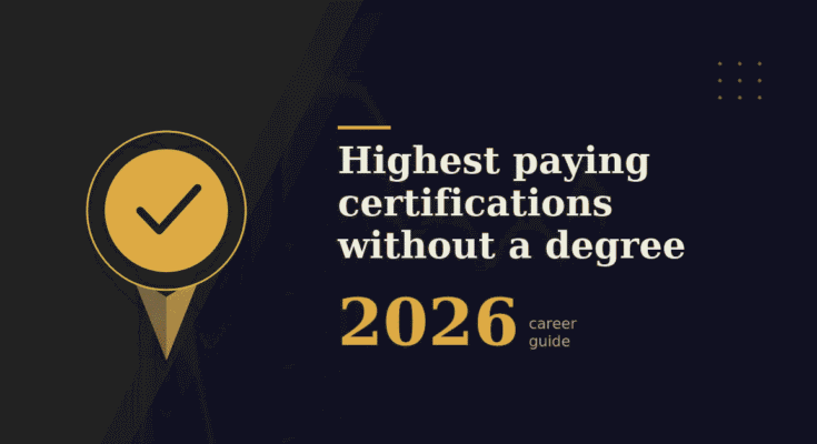 Highest paying certifications without a degree In 2026